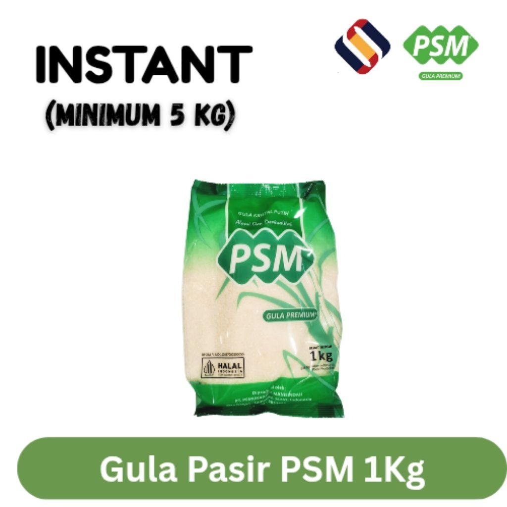 

Gula Pasir PSM Kemasan 1kg | INSTANT min. 5 kg