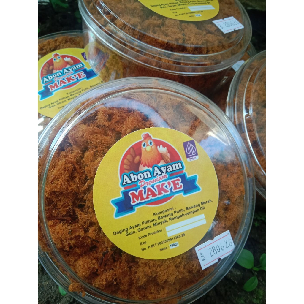 

ABON AYAM MAK'E 100gr toples non MSG