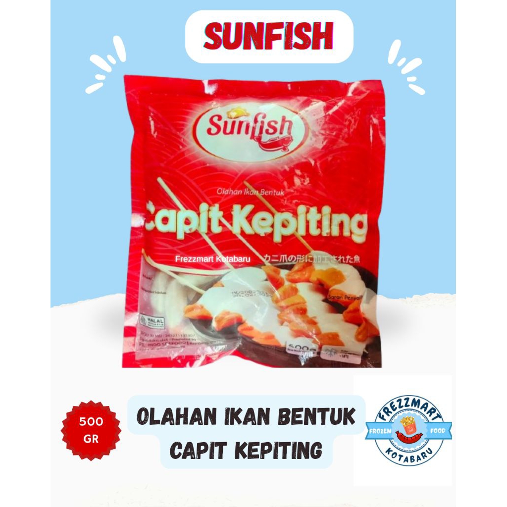 

SUNFISH Olahan Ikan bentuk Capit Kepiting 500 Gr / Frezzmart Kotabaru