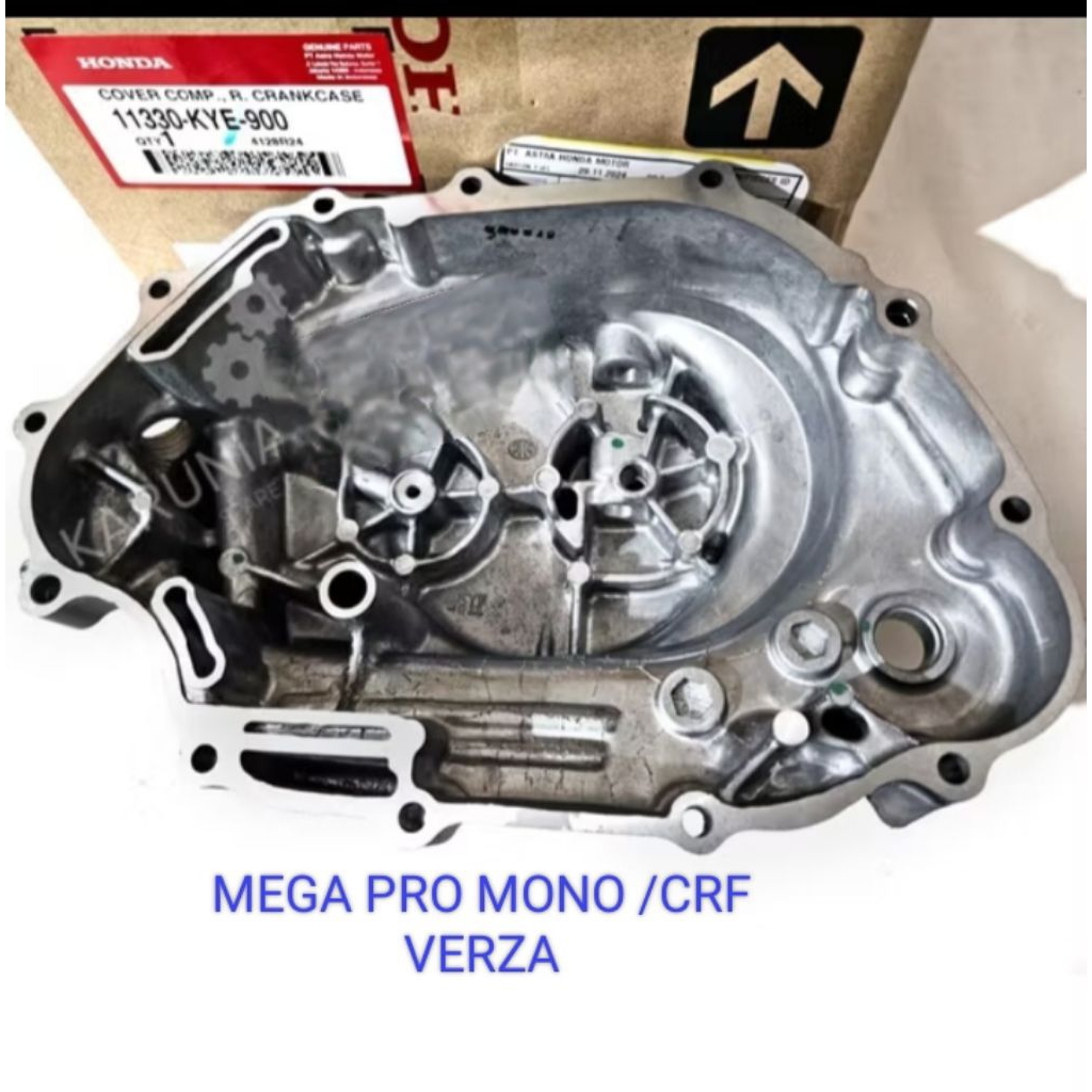 11330-KYE-900 COVER MESIN KANAN/COVER CRUNKCASE KANAN VERZA ,/MEGA PRO MONO/CRF ORI AHM