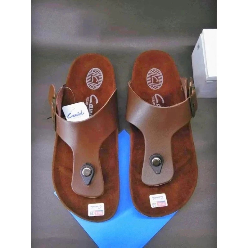 CARVIL SANDAL PRIA DEWASA SANDAL KASUAL SIZE 38-44 CARVIL COKELAT