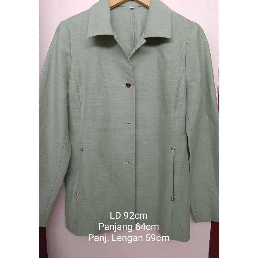 Preloved Kemeja | Outer | Blazer Hijau Sage