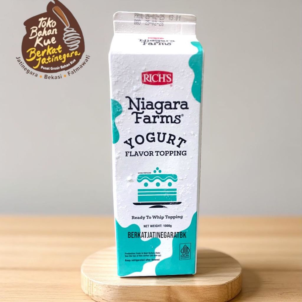 

RICH NIAGARA FARM YOGURT KEMASAN 1 KG / TOPPING KUE