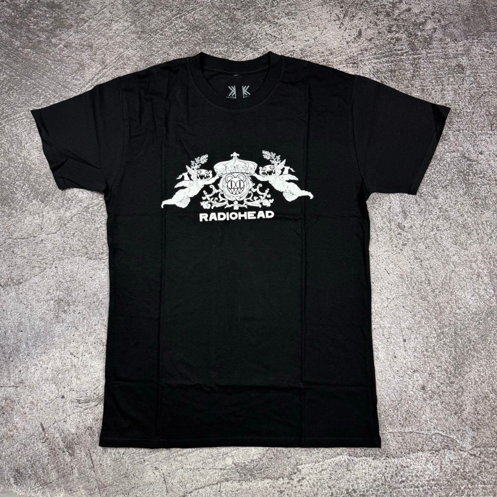Kaos band official Radiohead - Bearhead Crest Original T-shirt Pria Wanita