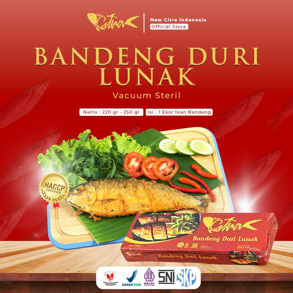 

Bandeng Duri Lunak Kemasan Vacuum Srerilisasi (tahan hingga 1 tahun disuhu)