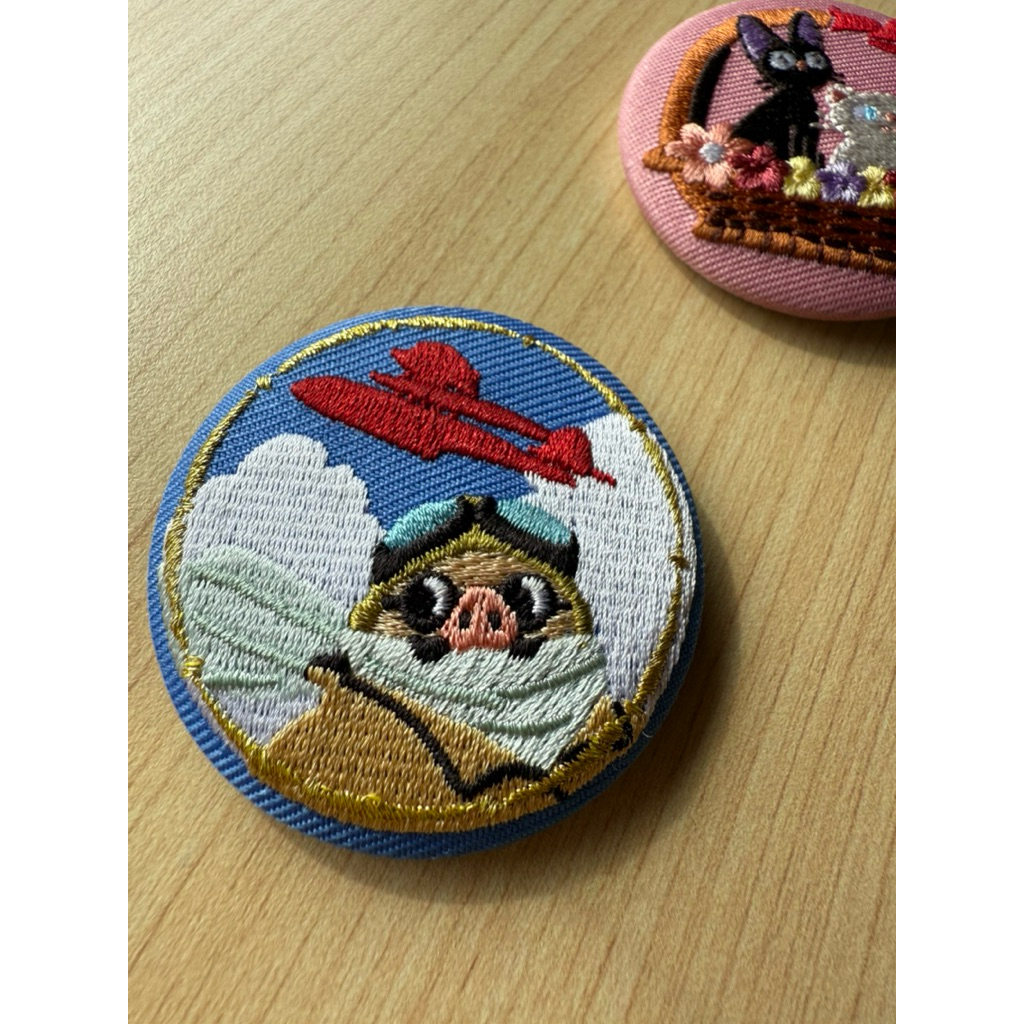 Pin/Badge/Brooch Studio Ghibli Porco Rosso - Embroidery [preloved//ori]