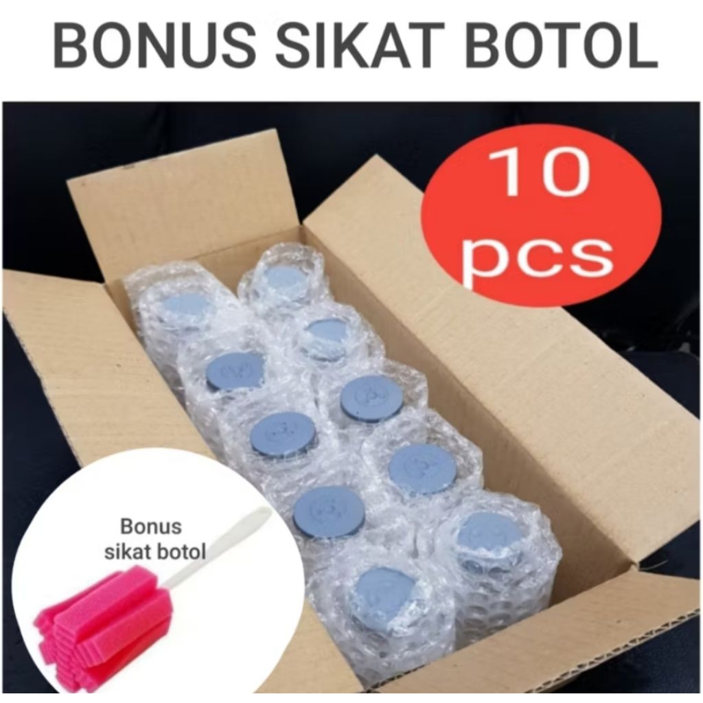 BOTOL KACA 100 ML ISI 10 PCS FREE PACKING KARDUS