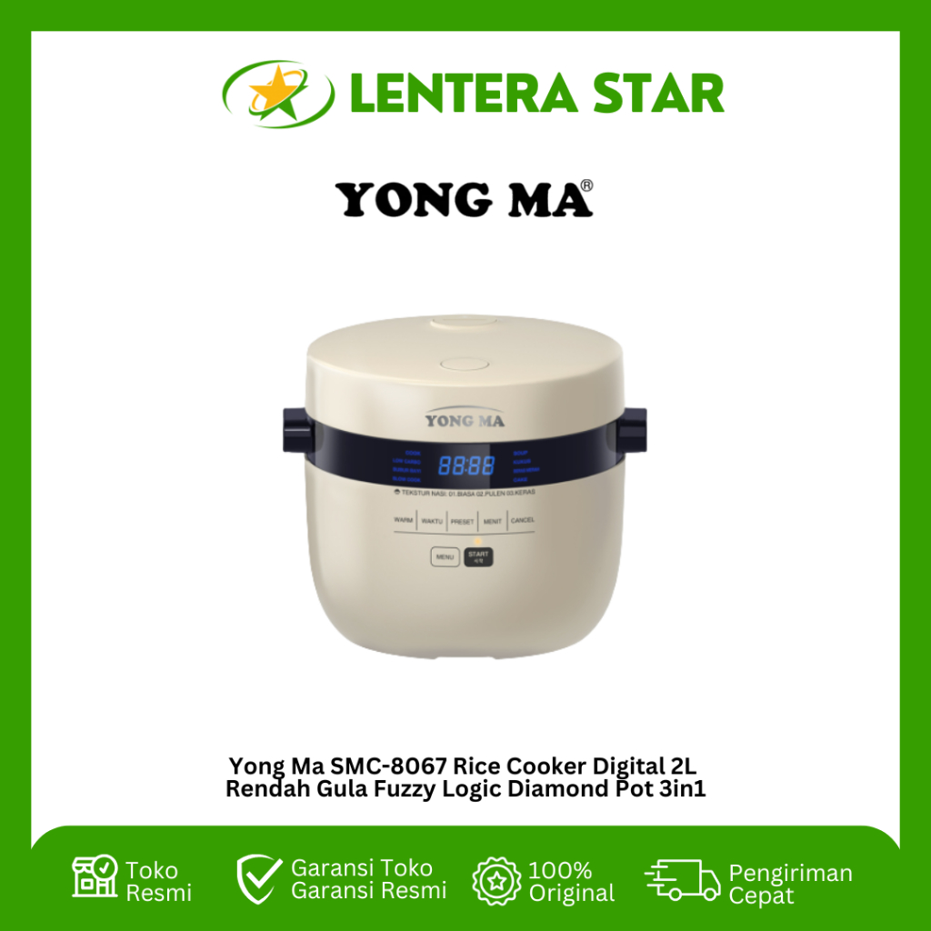 Magic Com YONG MA SMC 8067 Low Carbo / Yong Ma Low Carbo Rice Cooker