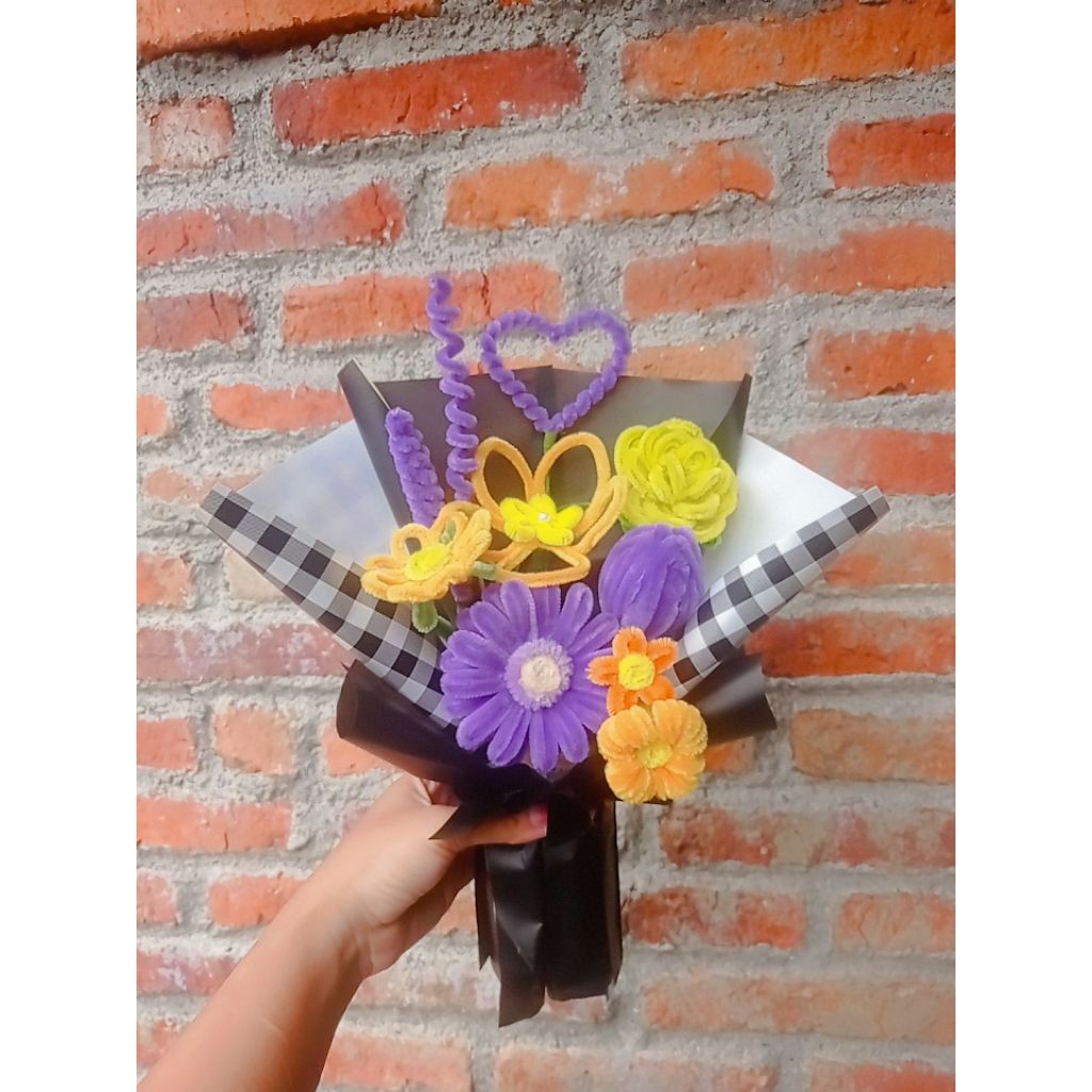 Buket mini/buket kawat bulu/buket kawat bulu aesthetic/buket kawat bulu murah