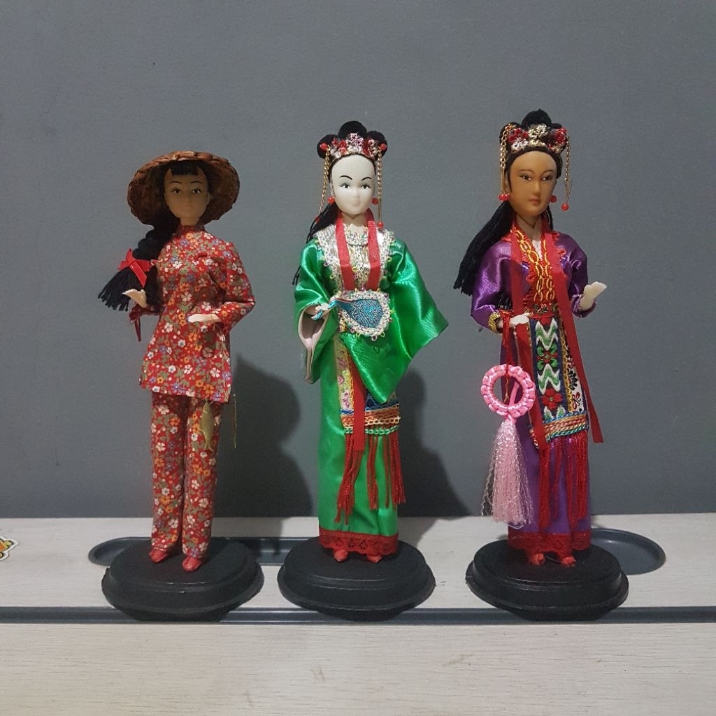Pajangan Boneka Asia Jepang China Oriental Kimono Vintage