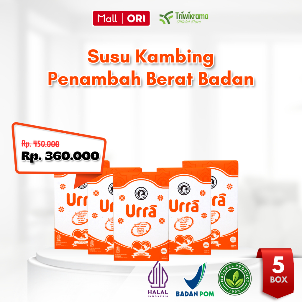 

Susu Urra 200gr Susu Kambing Penambah Berat Badan - 5 Box