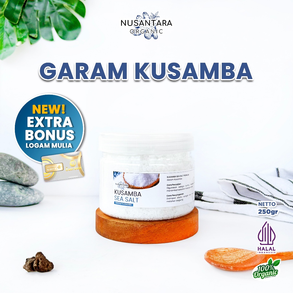

Nusantara Organic Garam Kusamba Natural Seasalt Murni Organik Asli Laut Bali Bumbu Dapur Sehat 250gr