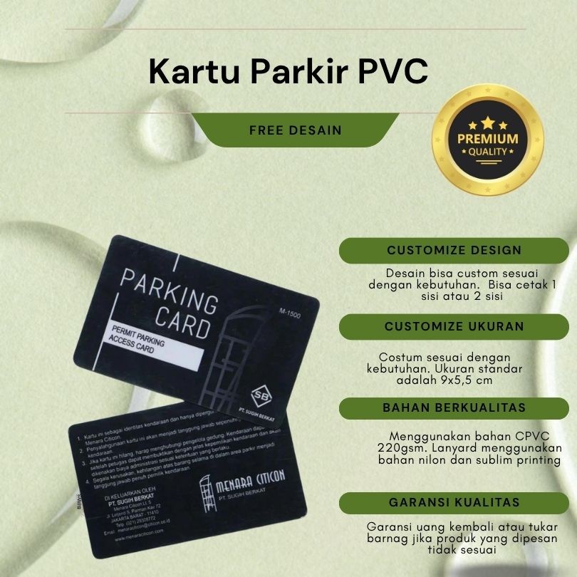 

Kartu Parkir PVC Custom - Desain Premium & Anti Luntur, Garansi Kualitas!