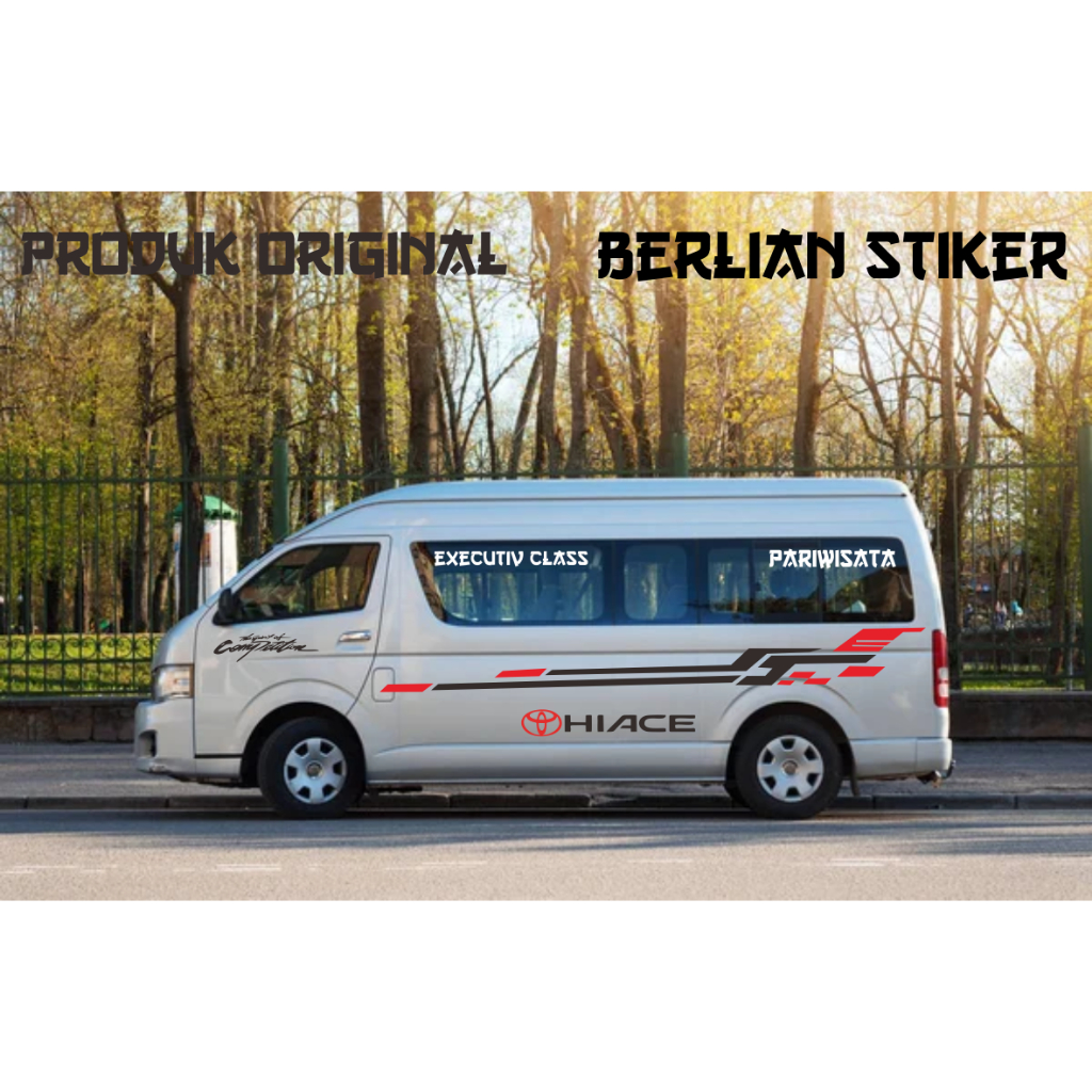 promo stiker mobil toyota hiace 1 set full kaca samping cutting stiker lis bodi samping terbaru kere