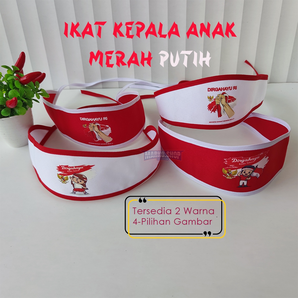 Ikat Kepala Anak Merah Putih Agustusan