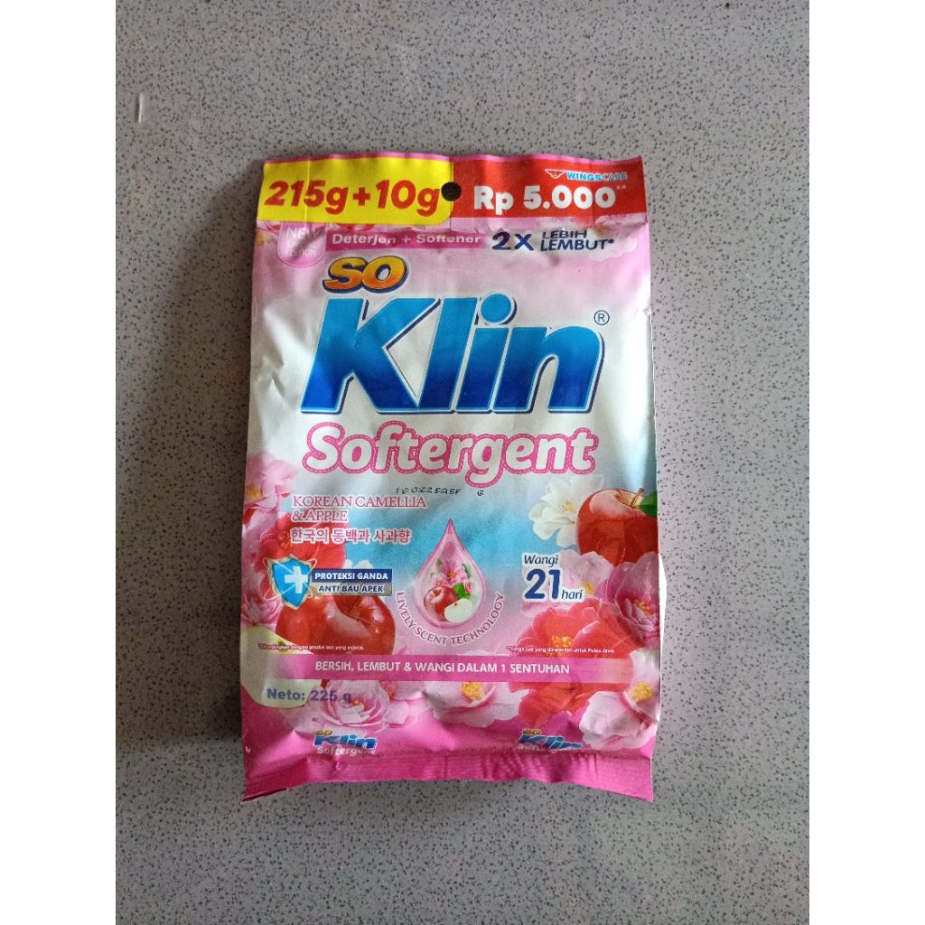 Soklin softergent korean camellia 225gr