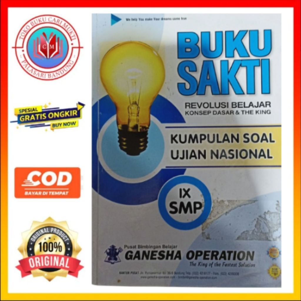 BUKU SAKTI REVOLUSI BELAJAR KONSEP DASAR DAN THE KING KUMPULAN SOAL UJIAN NASIONAL SMP KELAS 9 GANES