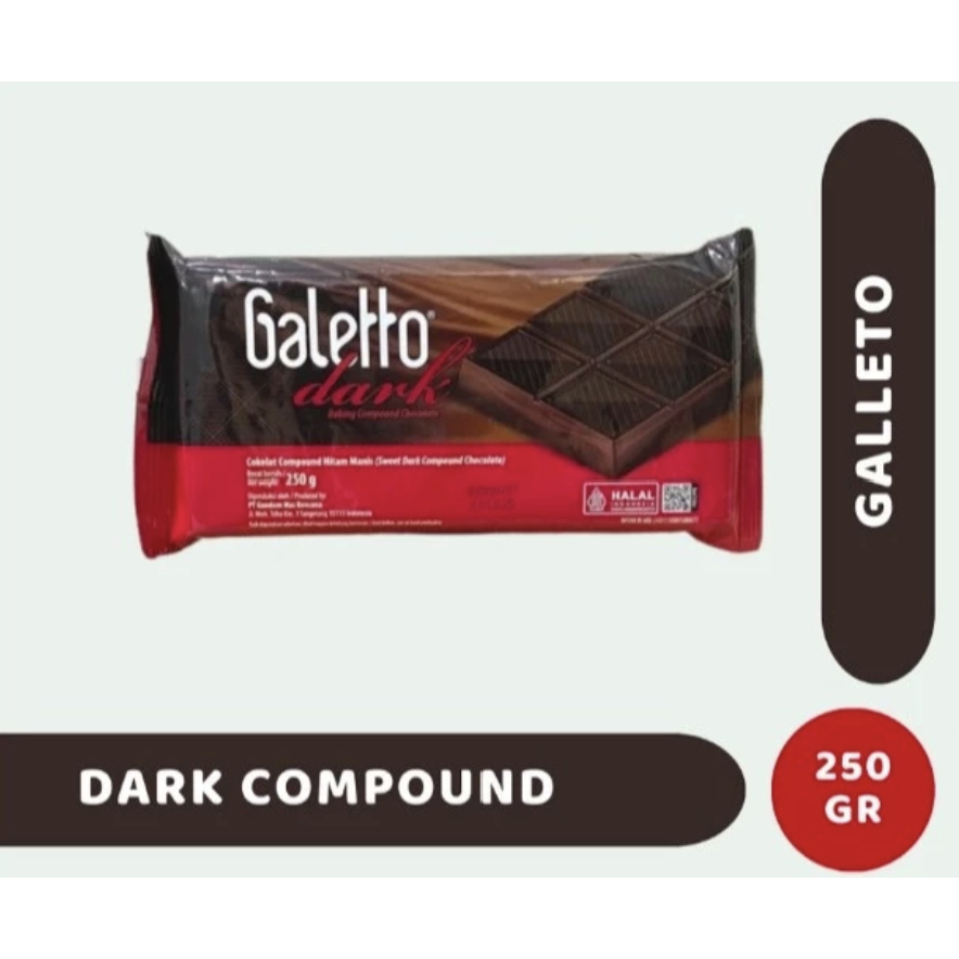 

Coklat Batang - Galetto Dark Compound 250Gr | Galetto White Compound Chocolate | 250gr