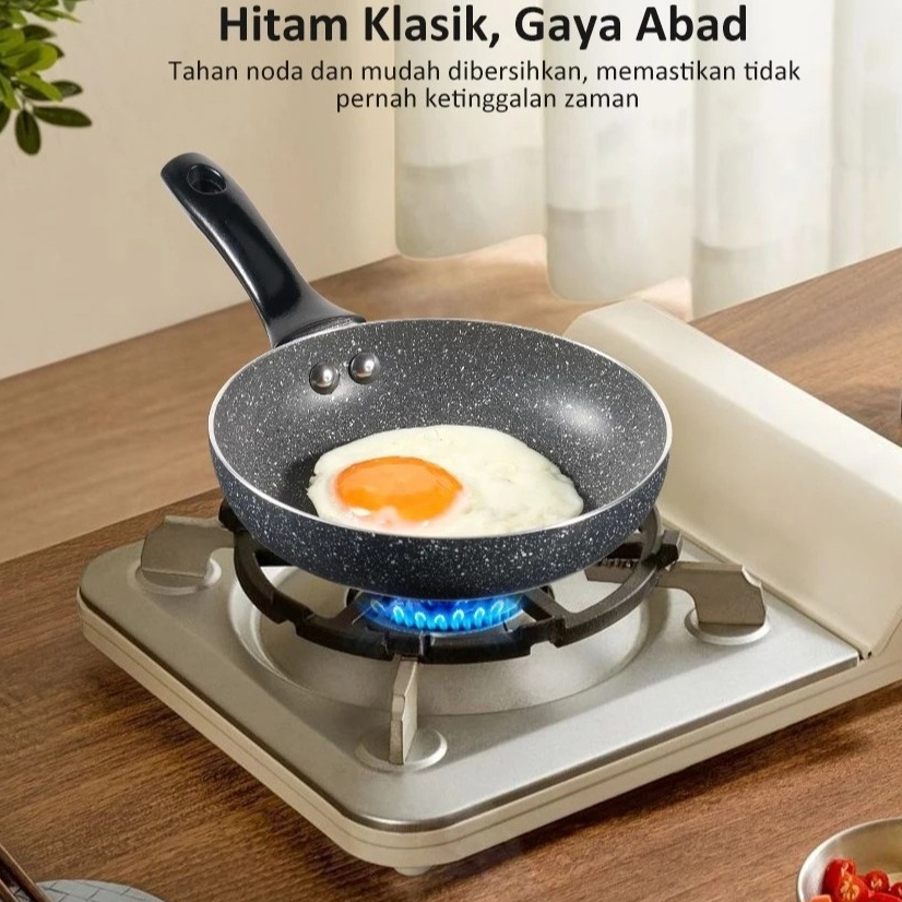 Wajan Penggorengan Anti Lengket Frying Pan Sunhouse 20 Cm - Hitam