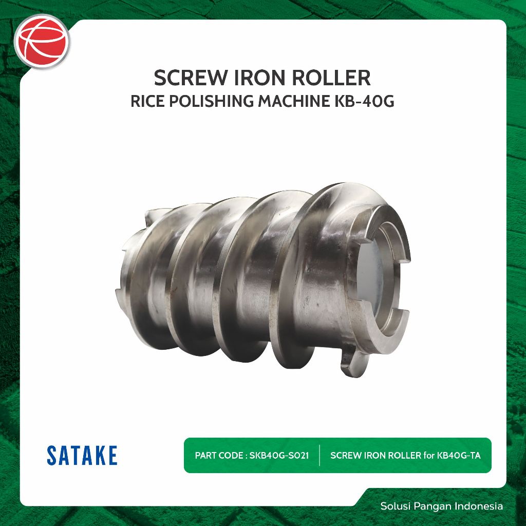 SCREW IRON ROLLER / SATAKE RICE POLISHING MACHINE KB-40G / MESIN POLES BERAS / PENGGILINGAN PADI