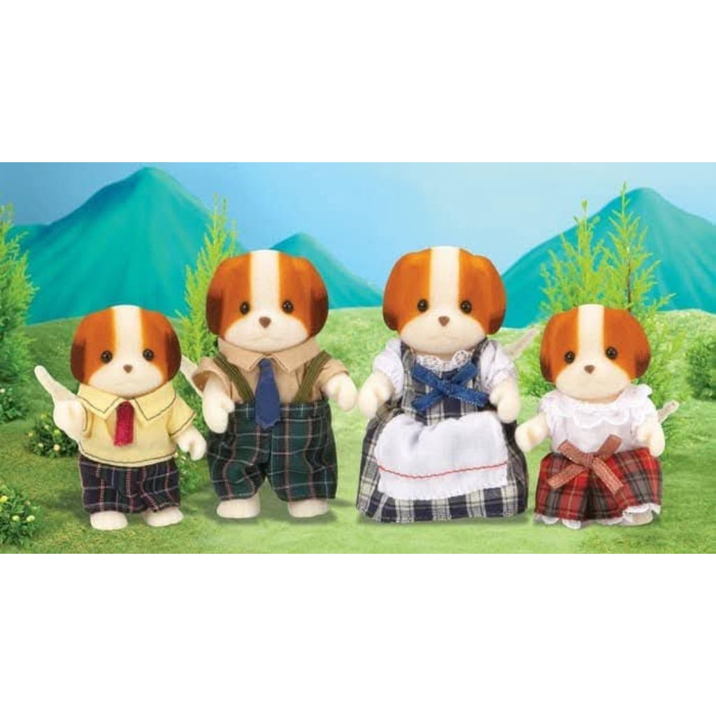 Sylvanian families chiffon dog family set 4