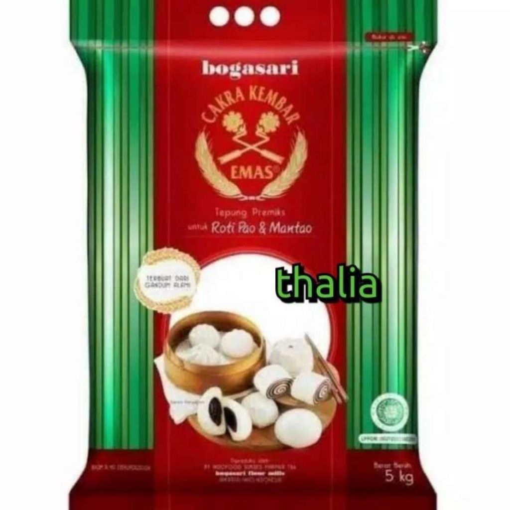

CAKRA KEMBAR EMAS PAO 5KG TEPUNG BAKPAO/MANTAO KUALITAS TERBAIK