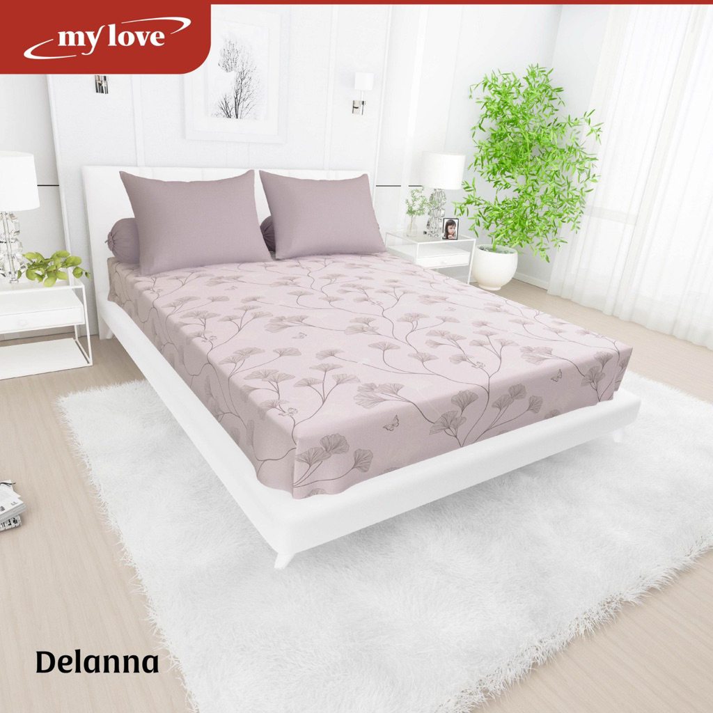 Tinggi 30 cm, Sprei my love 180 x 200 motif delanna