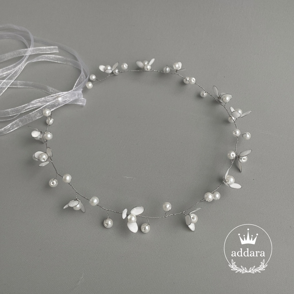 Addara Hairvine - Flower hairvine Headpiece Flower Crown Simple hiasan hijab bisa dewasa atau anak