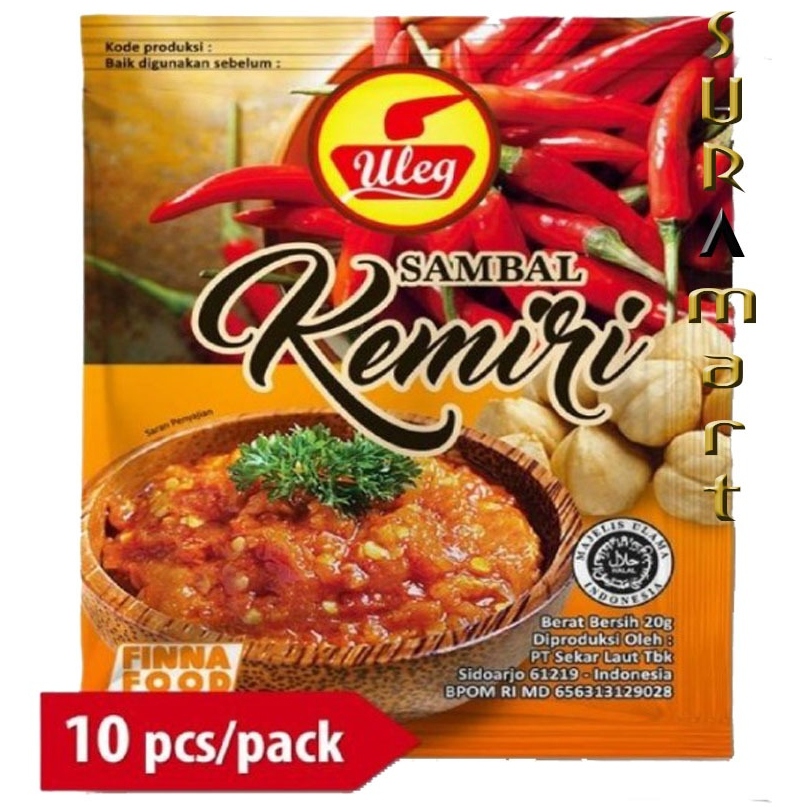 

(10 sachet x 20gr) FINNA Uleg Sambal Kemiri Renceng