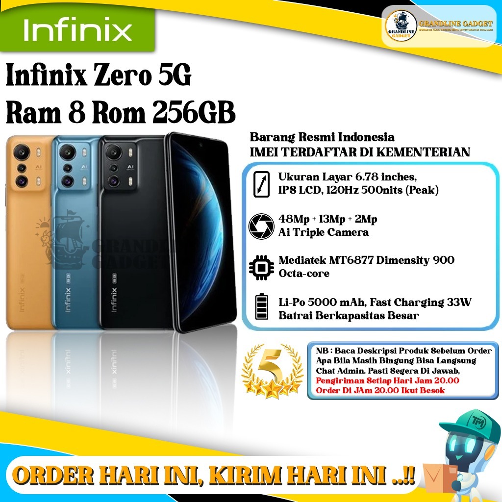 Infinix Zero 5G 2023 RAM 8GB ROM 128GB