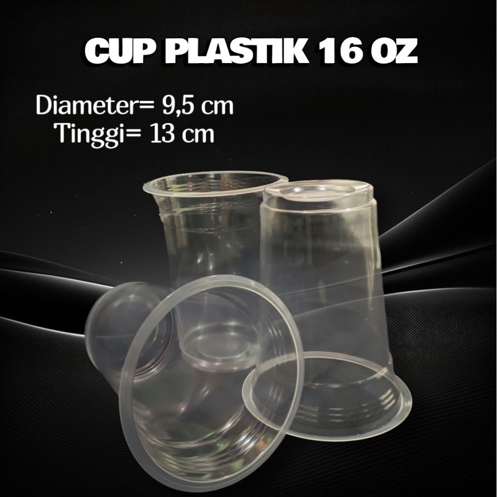 Gelas es/Gelas seal/Cup Plastik 16 oz