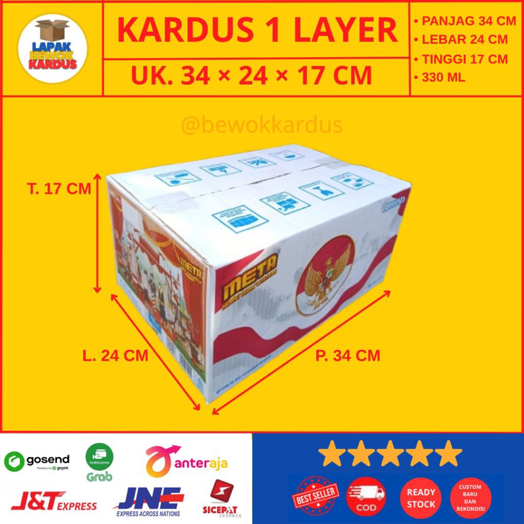 

Kardus Karton Box 34×24×17 CM Dus Packing Packaging Baru 1 Layer