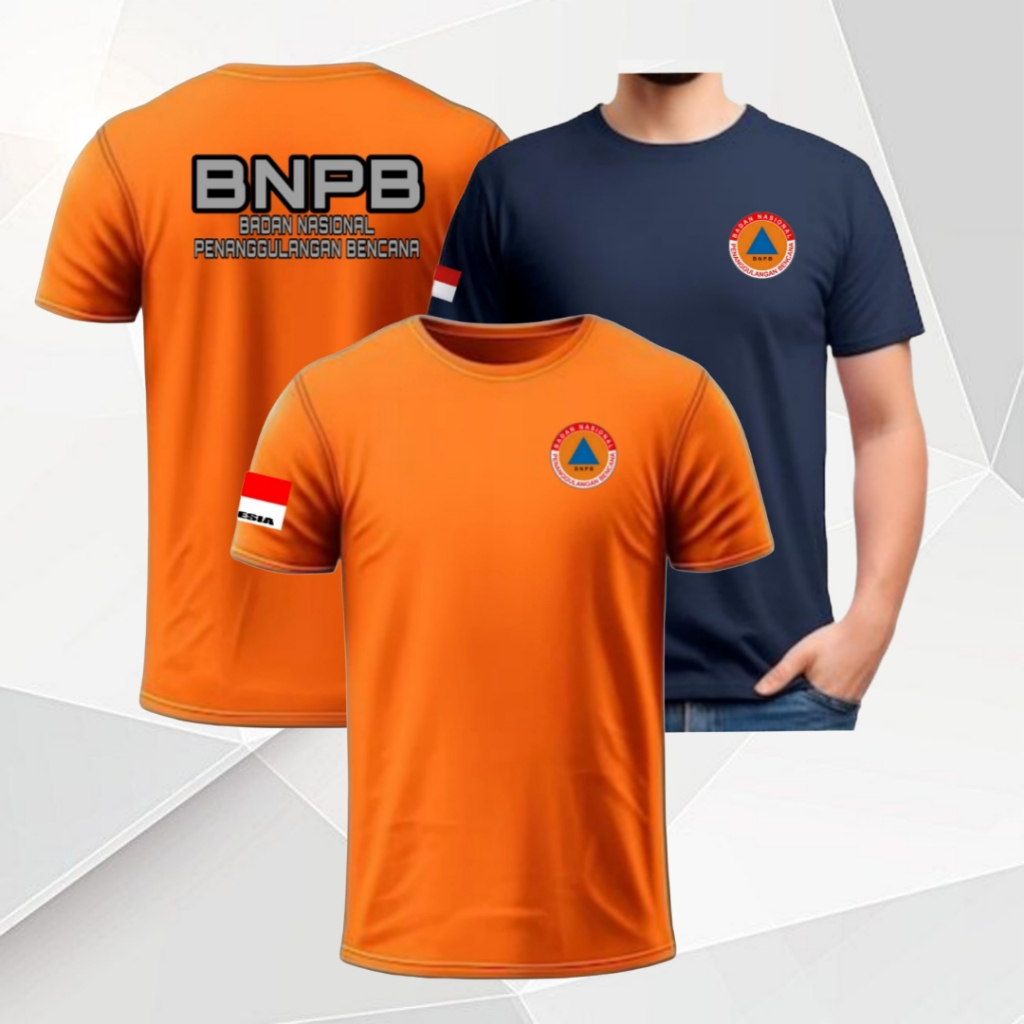Kaos BNPB Rescue Nasional Oranye Dan Navy RL TAVT