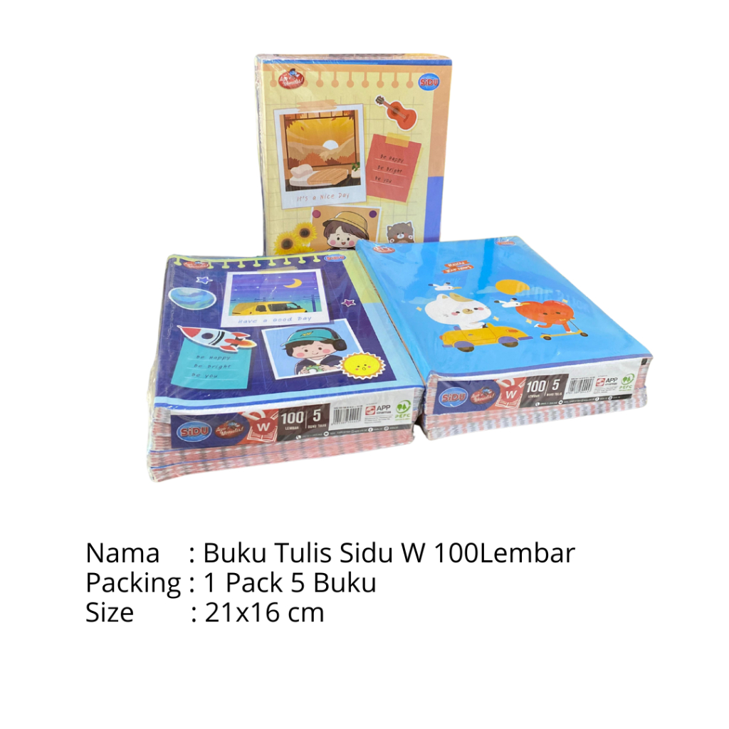 

Buku Tulis Sidu W 100Lembar (5 buku)