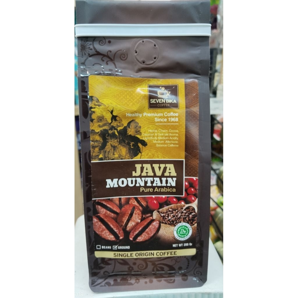 

SEVEN BIKA COFFEE (JAVA MOUNTAIN) PURE ARABICA GROUND 200 GR