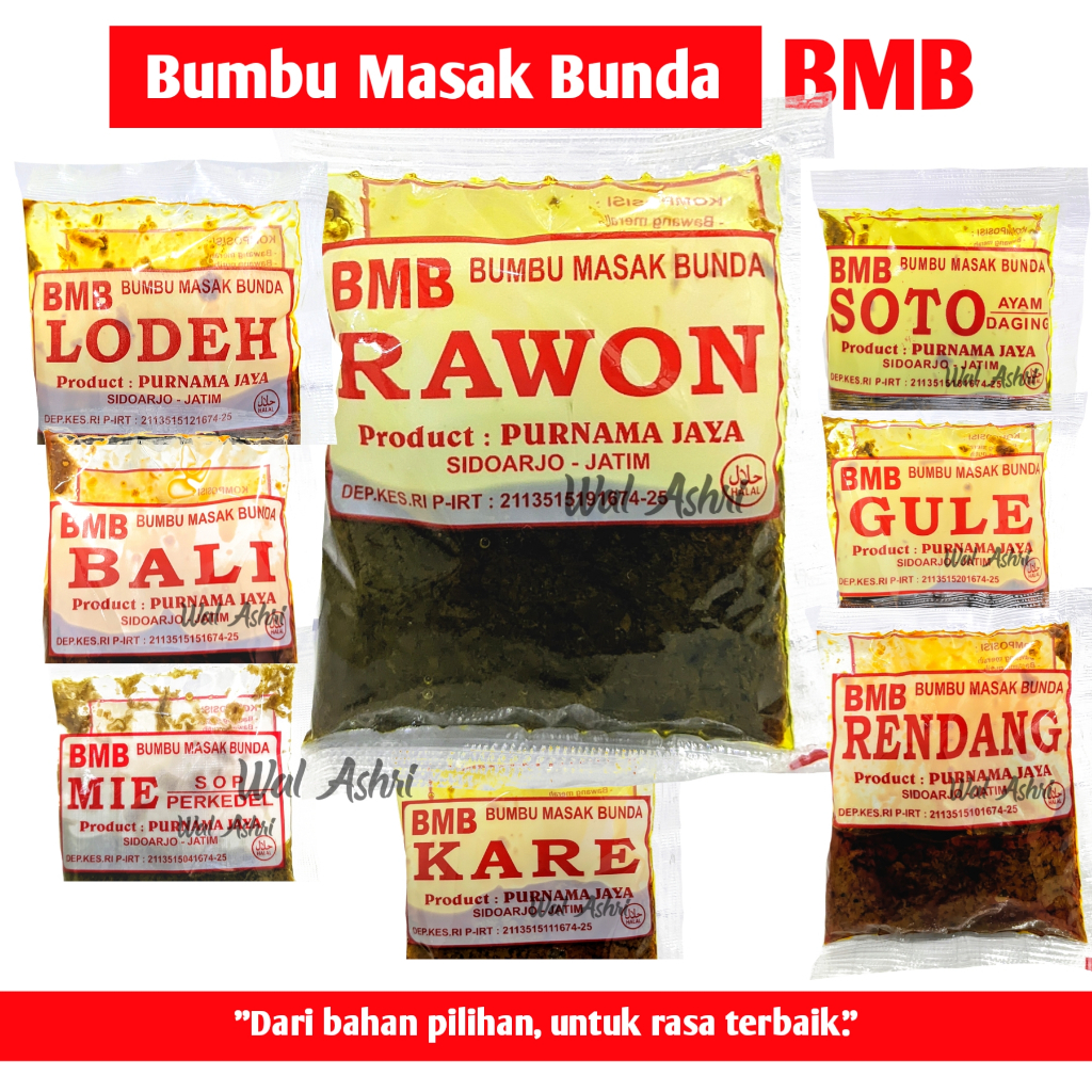 

Bumbu Masak Bunda BMB – Bumbu Instan Murah Sejenis Machmudah / BMM