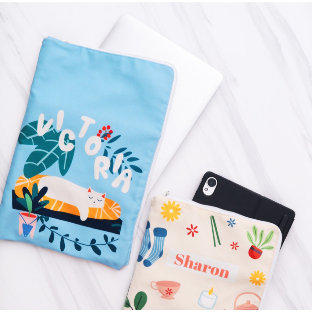 Laptop Sleeve Custom / Tempat Laptop / Pouch Laptop Custom - Arlie Percetakan Kain