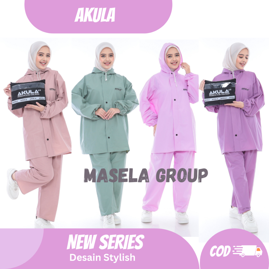 Jas Hujan Akula Setelan Pria Wanita Anti  Air Tebal Waterproof
