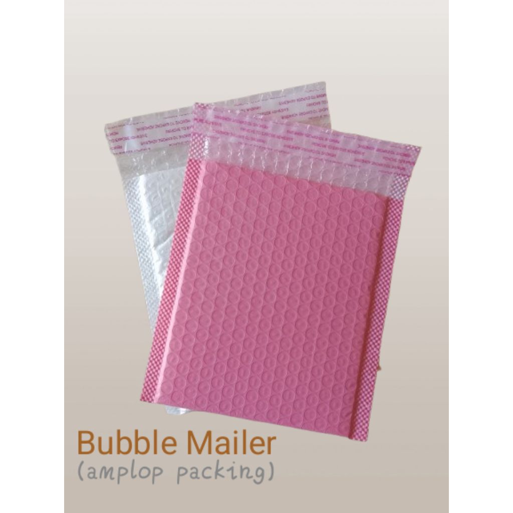 

Bubble Mailer Amplop Plastik Packing Paket - Pink Putih