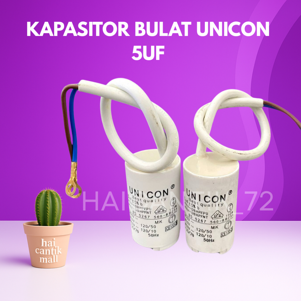 KAPASITOR BULAT 5UF | KAPASITOR MESIN CUCI 5 MICRO