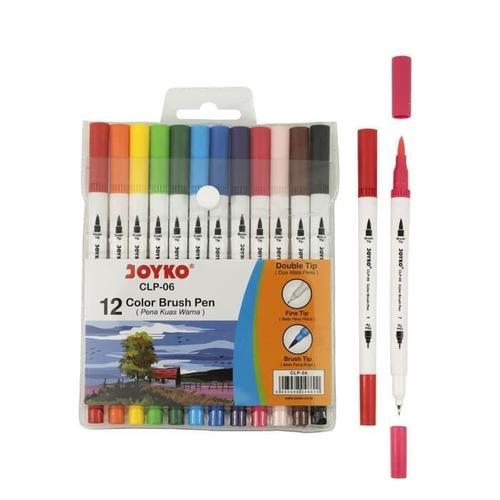 

Color Brush Pen CLP-06 (12 Color) Joyko/Pena Kuas Warna Joyko / Brush Pen Set