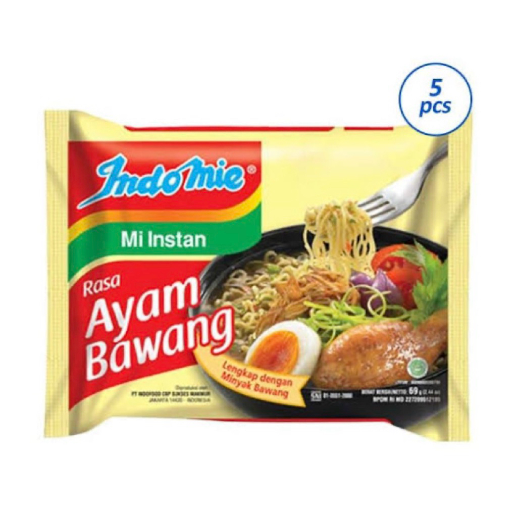 

indomie dan bawang putih merah