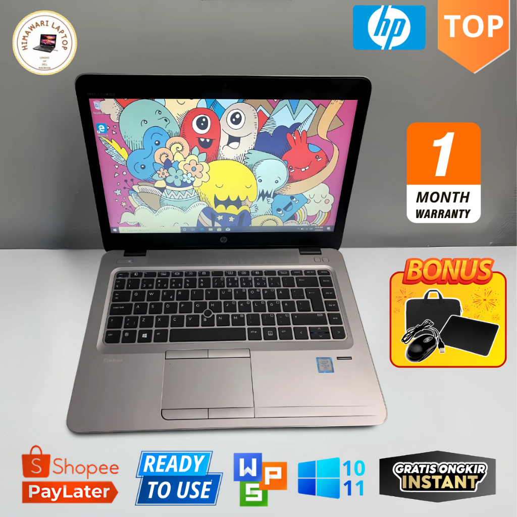 Laptop HP EliteBook 250/830 840 850 450 650 G3/G4 & Probook 470 Core i5 GEN 6/7 - Layar 14" & 15" - 