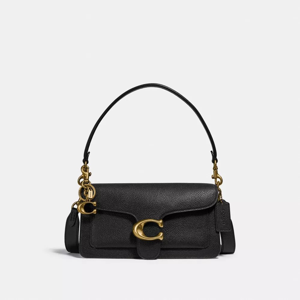 Coach Tabby Shoulder Bag 26 Hitam  Putih