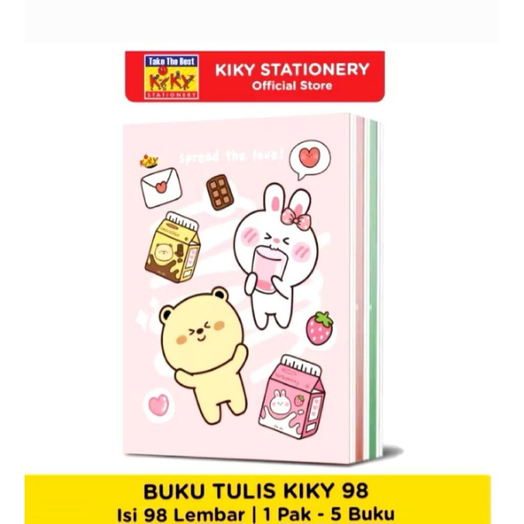 

(1pc) Buku Tulis Kiky 98 Lembar Matematika / Biasa