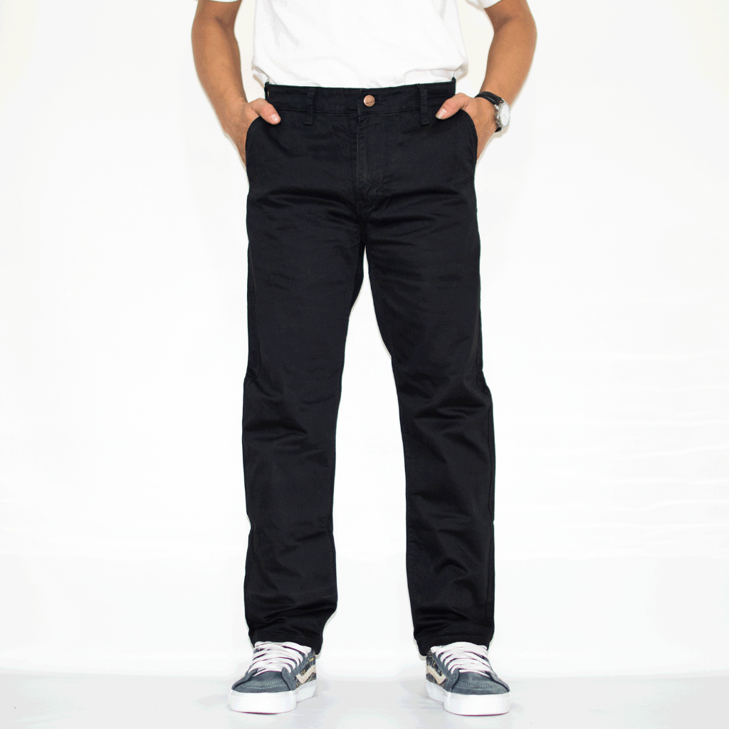 BASMALA - Celana Kerja Kantor Pria Celana Sirwal Ankle Pants Celana Formal Pria Warna Hitam Premium