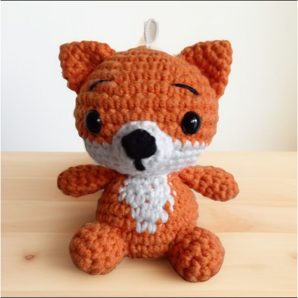 Fox amigurumi keychain || Gantungan kunci rubah rajut