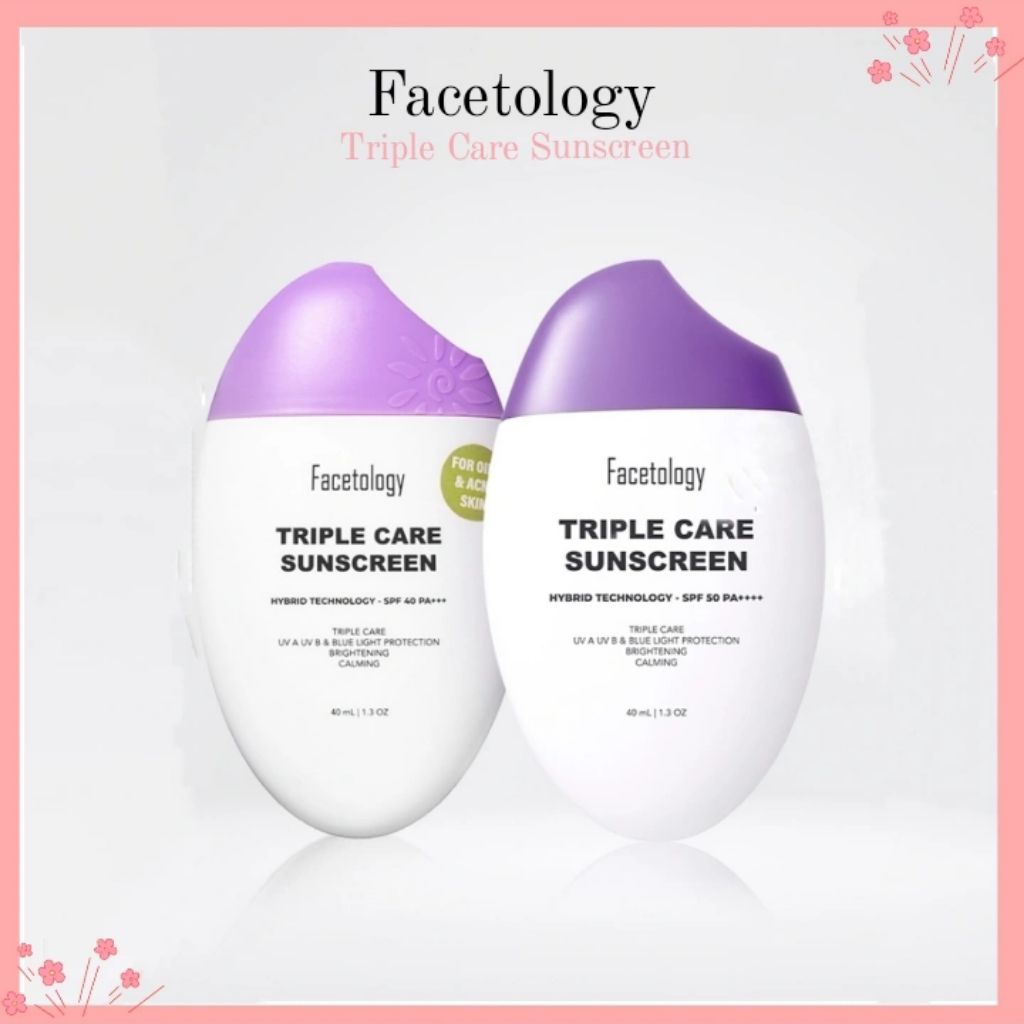 Sunscreen Facetology - Facetology triplecare sunscreen 40 ml