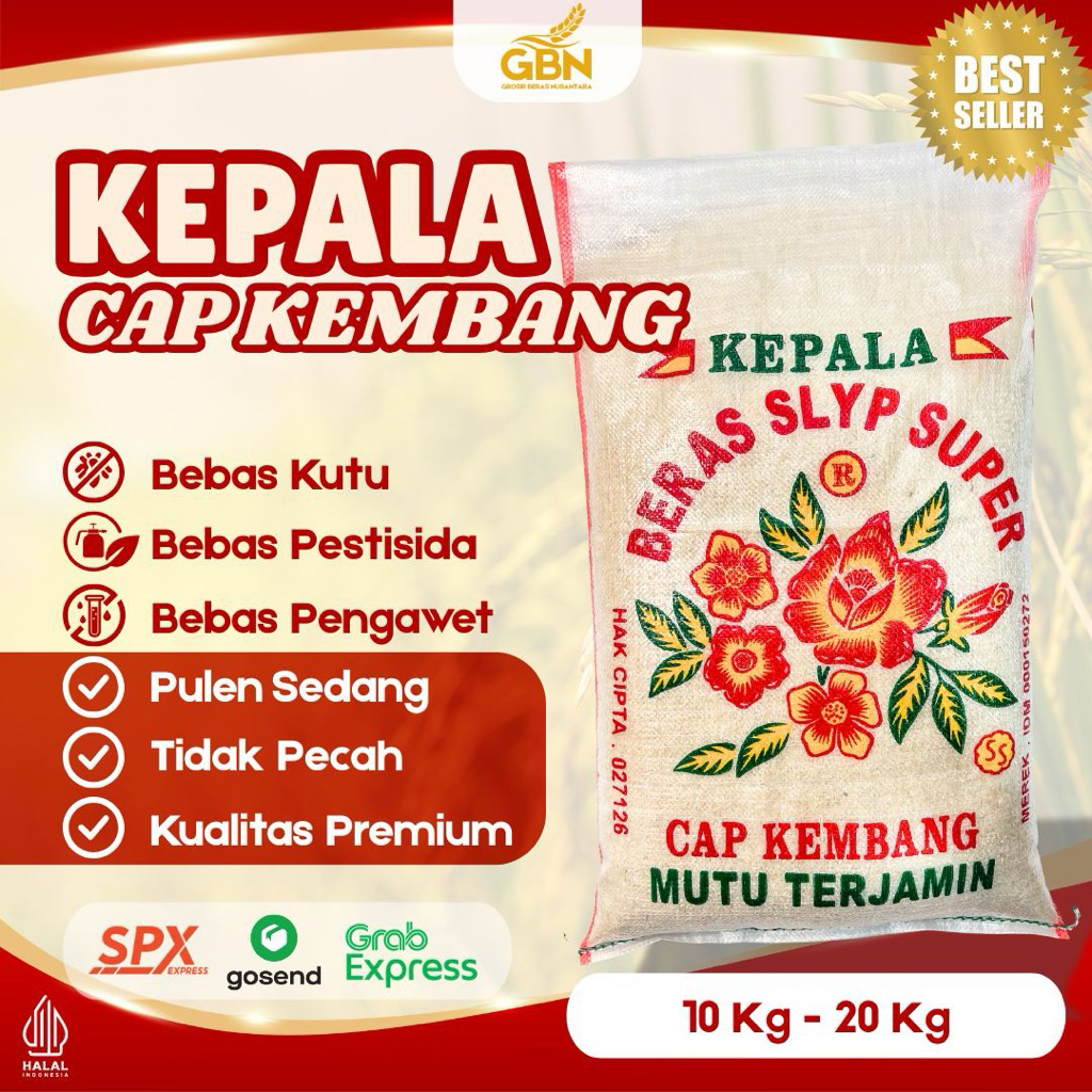 

BERAS CAP KEMBANG - BERAS TIDAK LENGKET / TEXTURE LEMBUT / PULEN PENGIRIMAN INSTANT