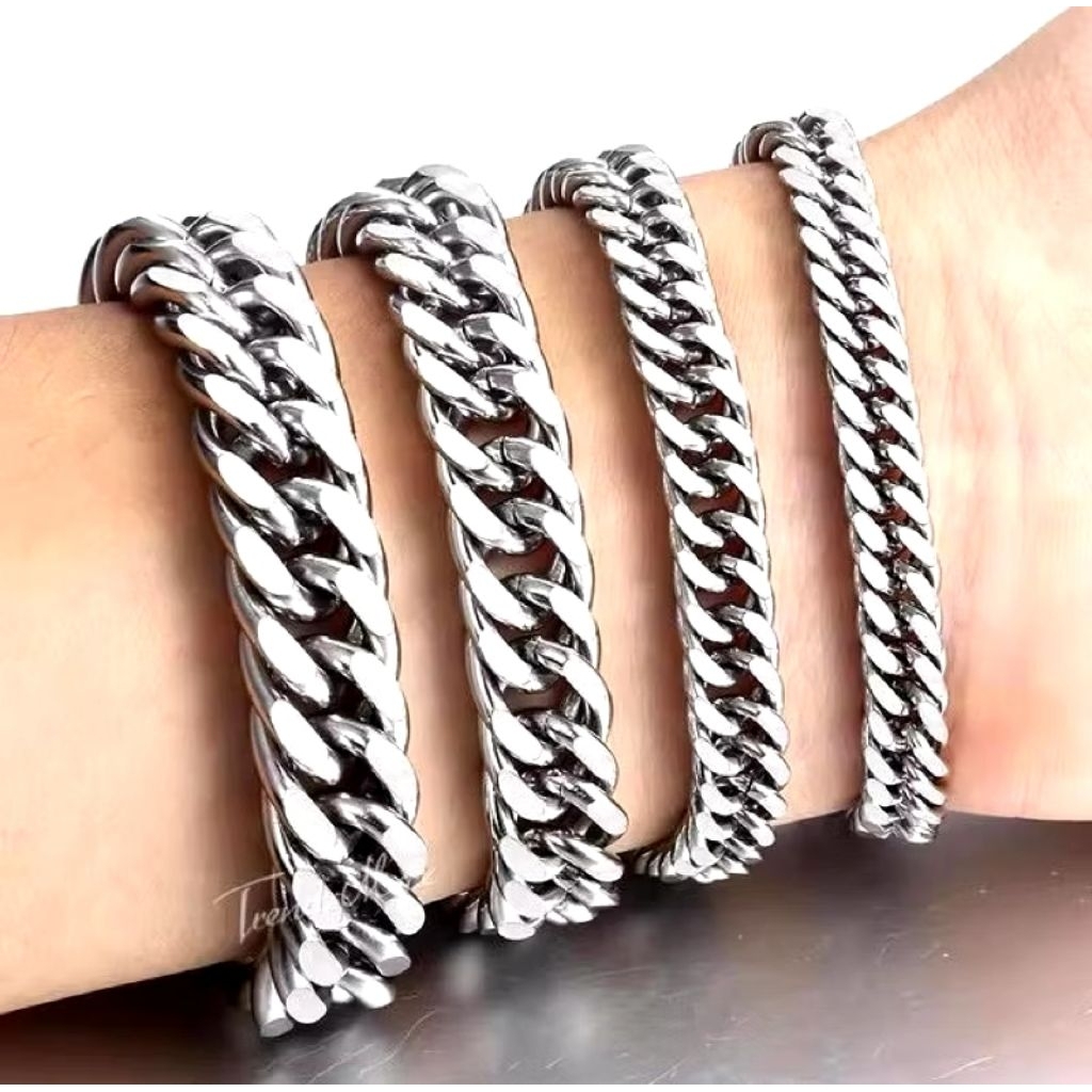 GELANG RANTAI TITANIUM PRIA MODEL MACHO ANTI KARAT/GELANG PRIA TITANIUM